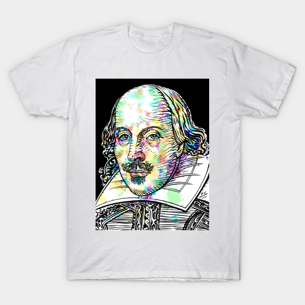 WILLIAM SHAKESPEARE watercolor and ink portrait T-Shirt by lautir